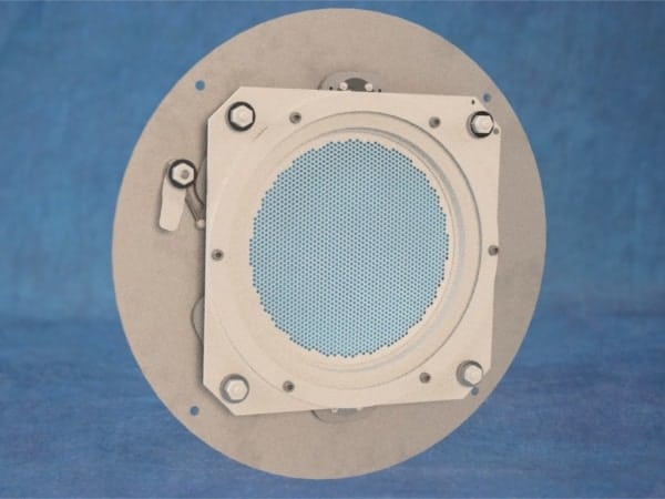 Optical Coating - Ion Beam Source - Coating Industry - Plasma Process Group — 505448A - 12 cm grid assembly, 3 grid, moly, 46 cm FP, divergent, with mount hardware