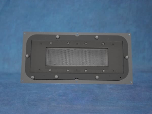 Optical Coating - Ion Beam Source - Coating Industry - Plasma Process Group — 505809A - 6×22 cm moly 3 grid divergent assembly with PPG M linear mount hardware