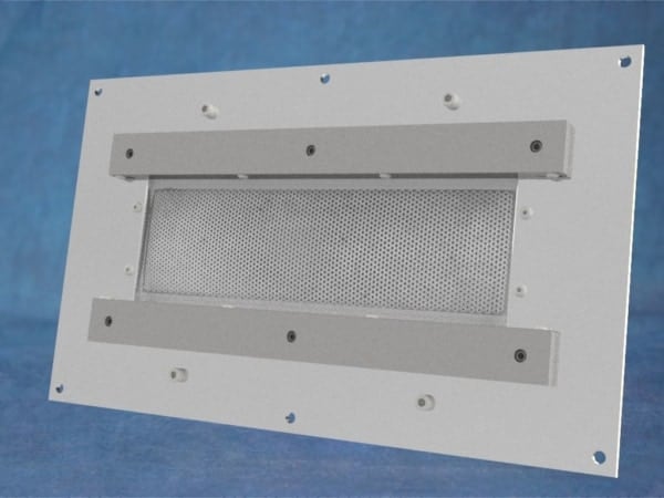 Optical Coating - Ion Beam Source - Coating Industry - Plasma Process Group — 505884A - 6×22 cm moly 3 grid divergent assembly with PPG S linear mount hardware