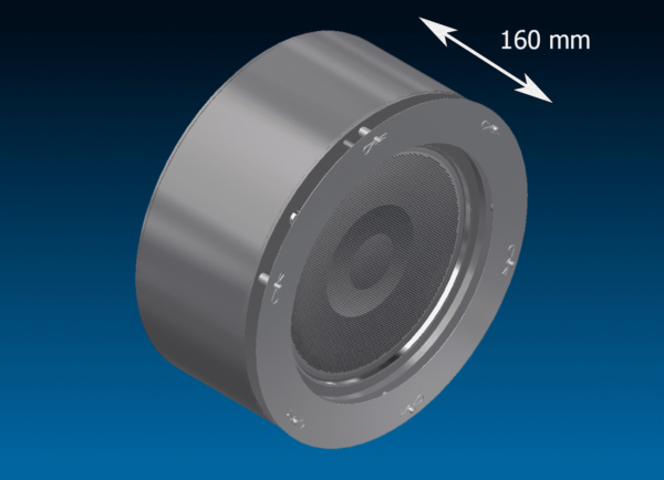 This an image of a 23cm RF ion beam source.