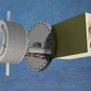 This is an image of an internal interface kit for a 12cm source mounted to a flange.