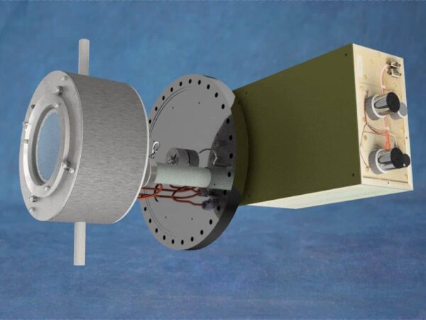 This is an image of an internal interface kit for a 12cm source mounted to a flange.