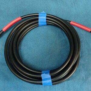 This image is a black RF cable 18-feet coiled.