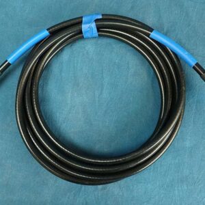 This image is a black RF cable 18-feet coiled.