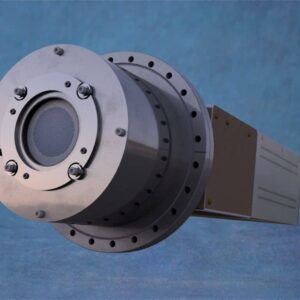 This is an image of a 6cm source directly mounted to a chamber flange.