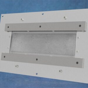 This is an image of a 6 by 22 cm grid assembly including PPG mount hardware.