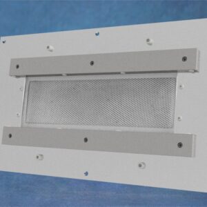 This is an image of a 6 by 22 cm grid assembly including PPG mount hardware.