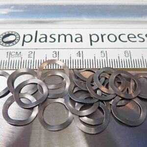 This image is of 20 stainless steel wave washers.