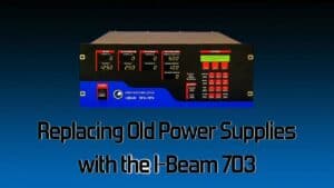 This is a video titled Replacing Old Power Supplies with an I-Beam 703.